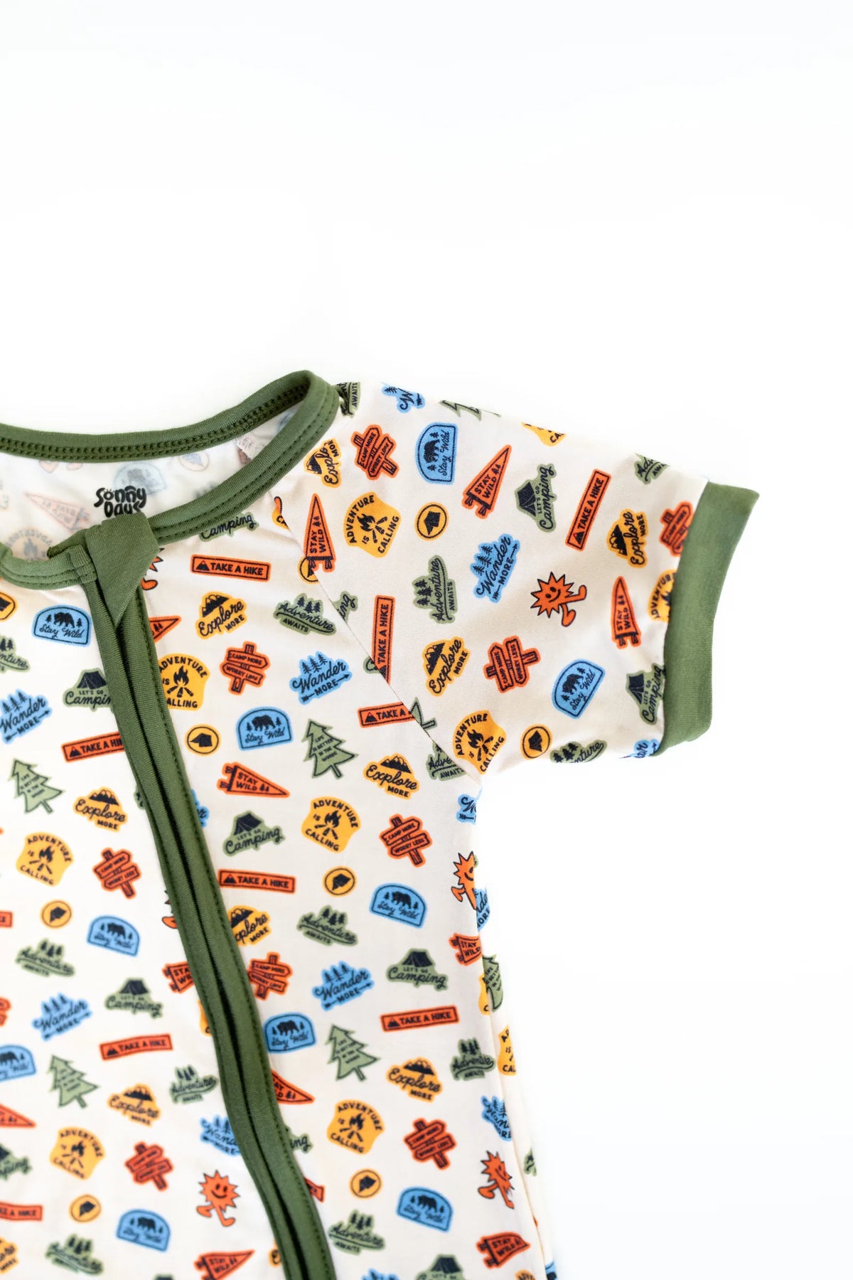 Summer Camp Onesie print detail