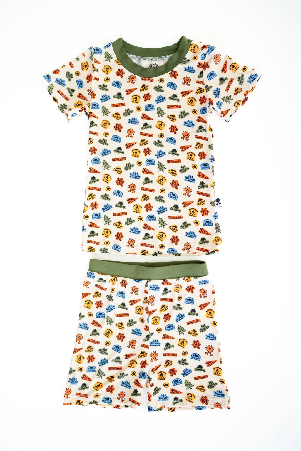 Summer Camp Shirt + Shorts Set flat lay