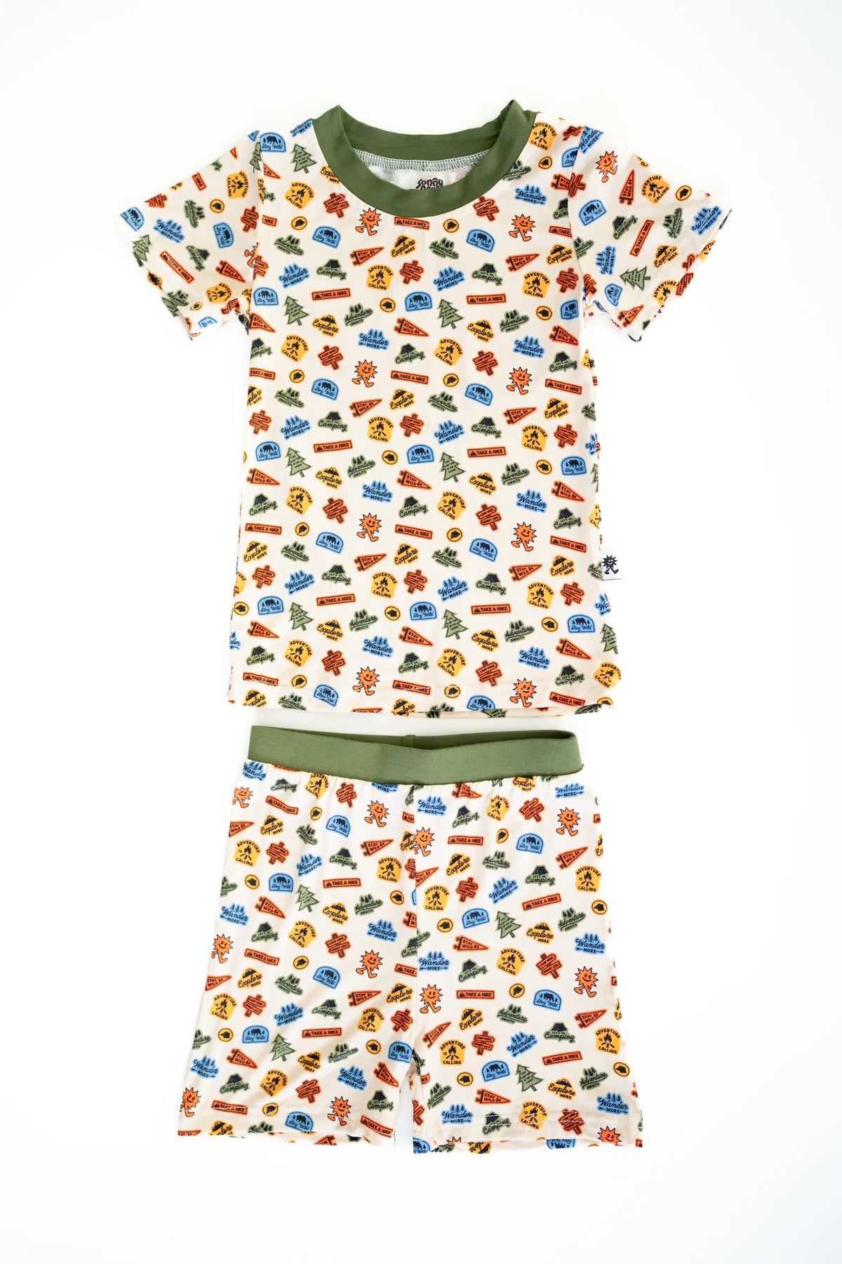 Summer Camp Shirt + Shorts Set flat lay